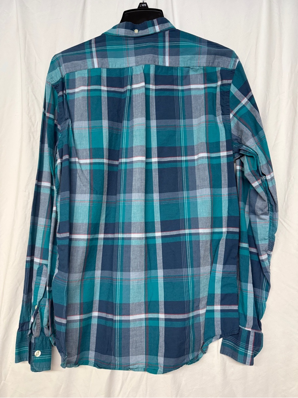 Old Navy Plaid Button Up Long Sleeve Slim Fit Shirt Size Large - Picture 6 of 6